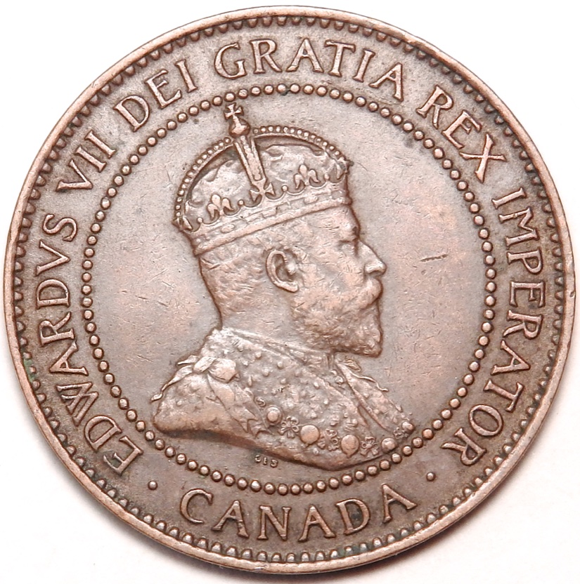 1907-Canada-Large-Cent-With-Die-Cracks